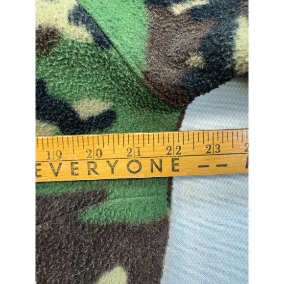 Vintage Saftbak Camo Fleece Jacket Mens S/M Green Brown - Picture 12 of 16